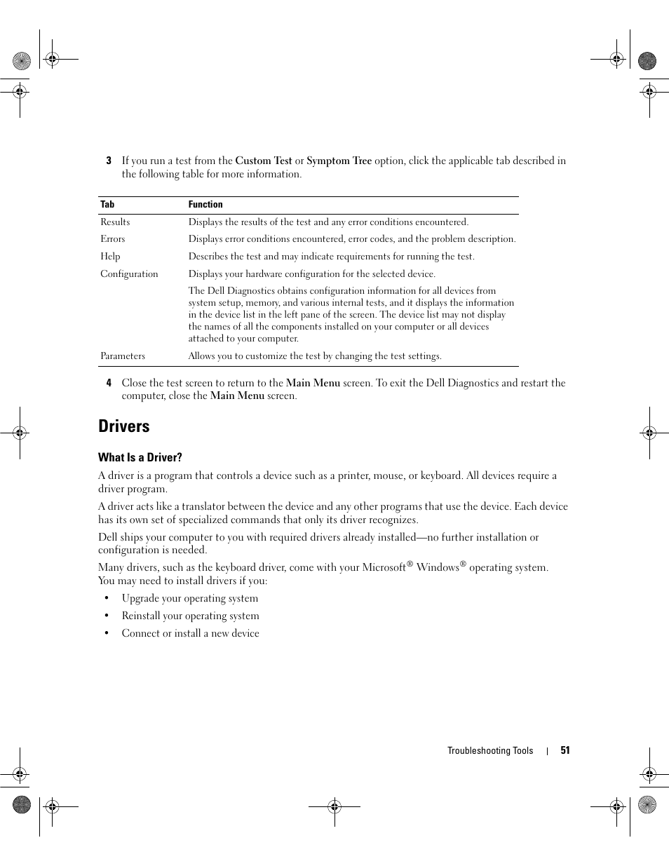 Drivers, What is a driver | Dell Dimension 5150/E510 User Manual | Page 51 / 142