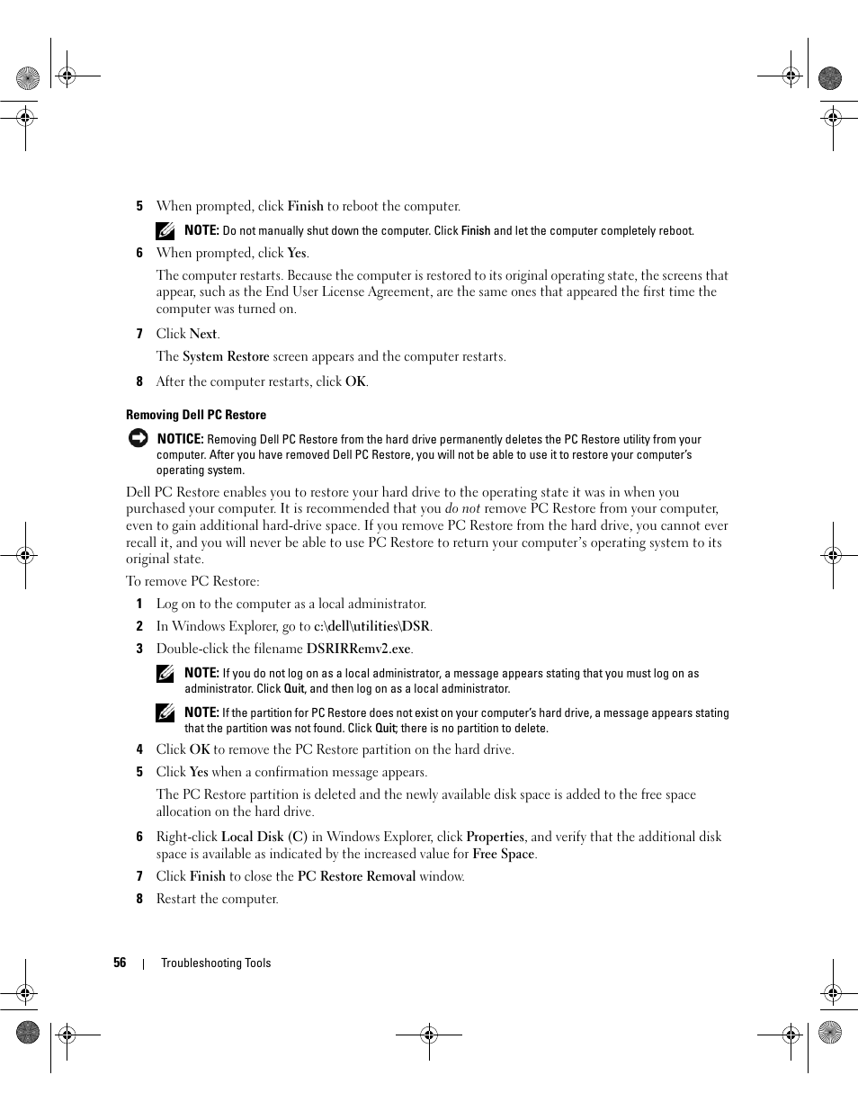 Dell Dimension 5150/E510 User Manual | Page 56 / 142