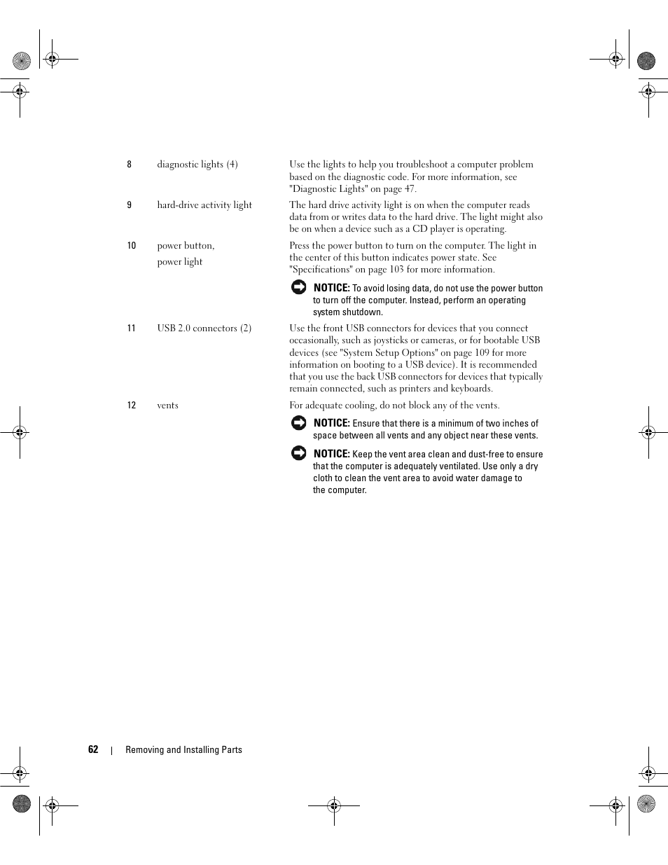 Dell Dimension 5150/E510 User Manual | Page 62 / 142