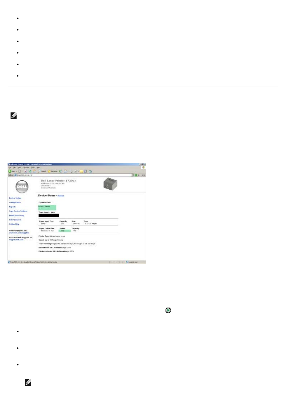 Dell printer configuration web tool | Dell 1720/dn Mono Laser Printer User Manual | Page 9 / 88