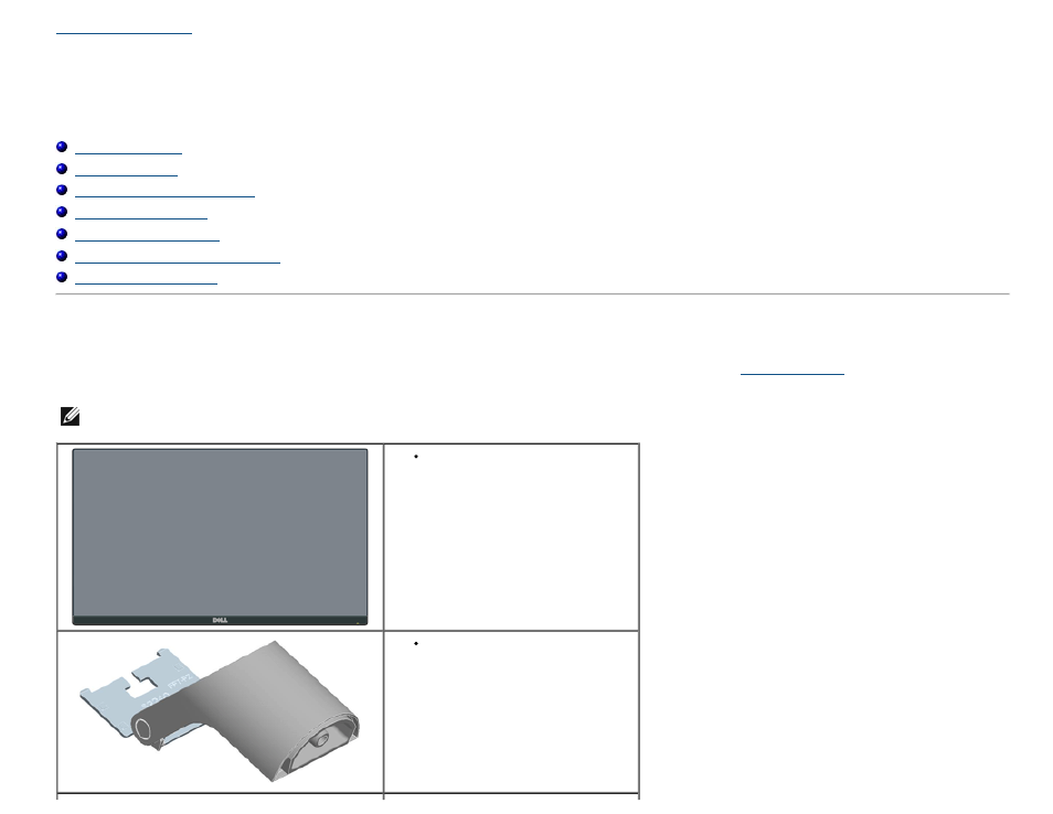 About, About your monitor, Package contents | Dell S2240L Monitor User Manual | Page 2 / 44