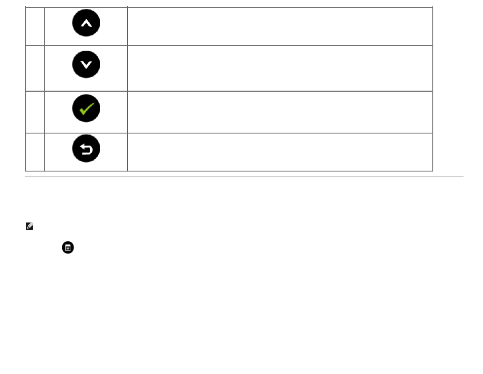 Using the on-screen display (osd) menu, Accessing the menu system | Dell S2240L Monitor User Manual | Page 23 / 44