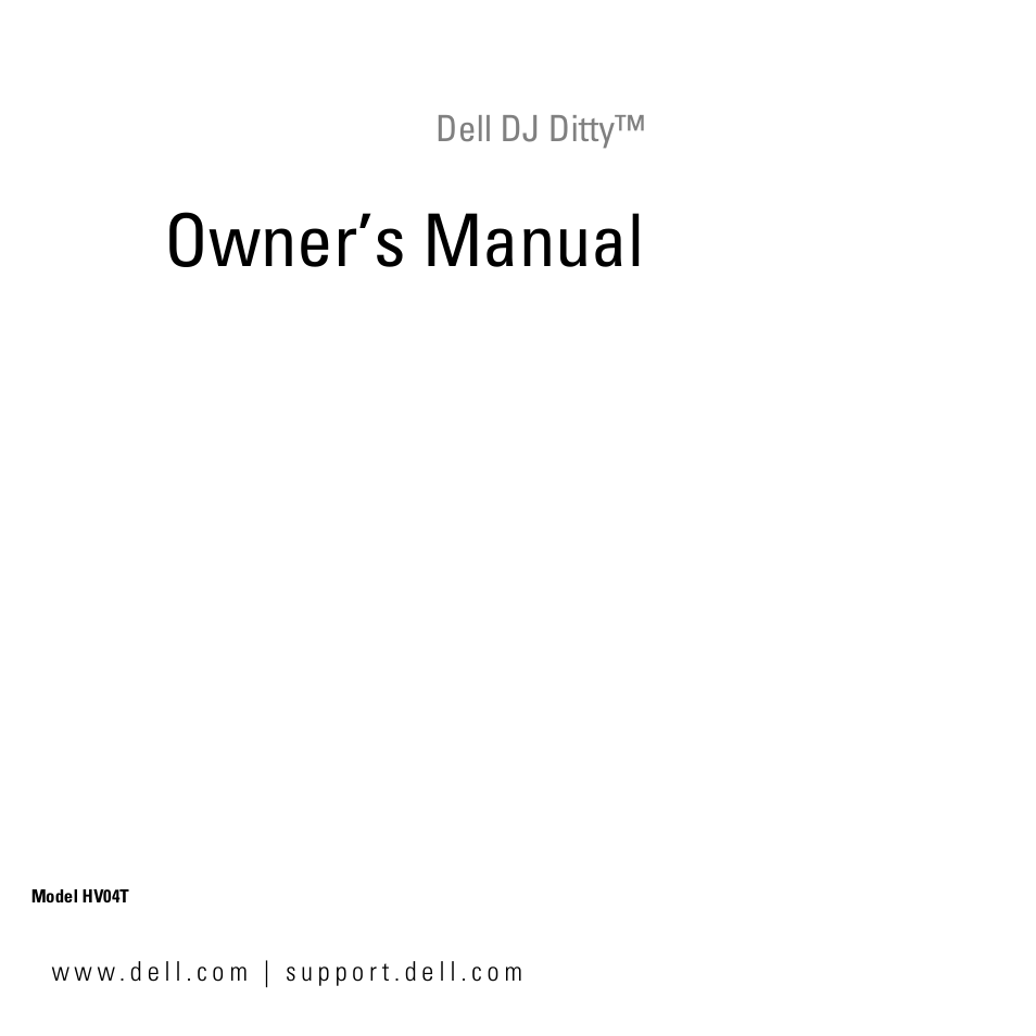 Dell DJ Ditty User Manual | 70 pages