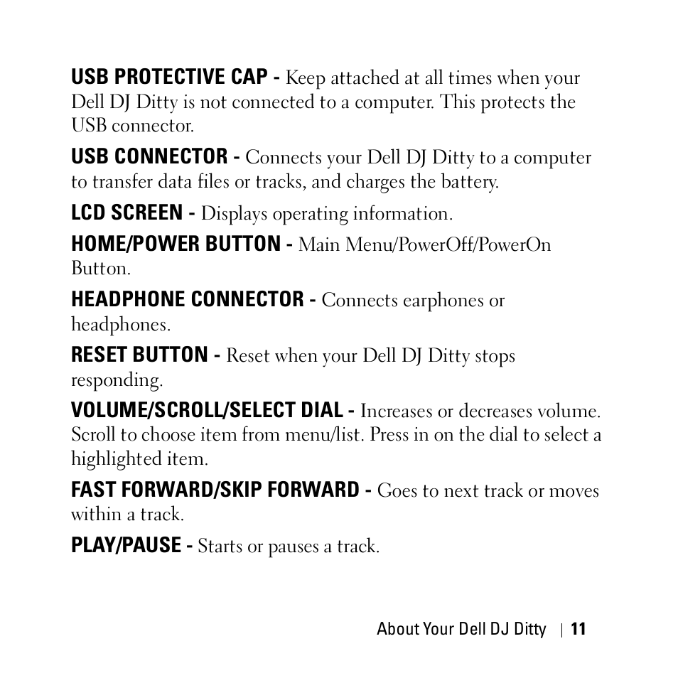 Dell DJ Ditty User Manual | Page 11 / 70