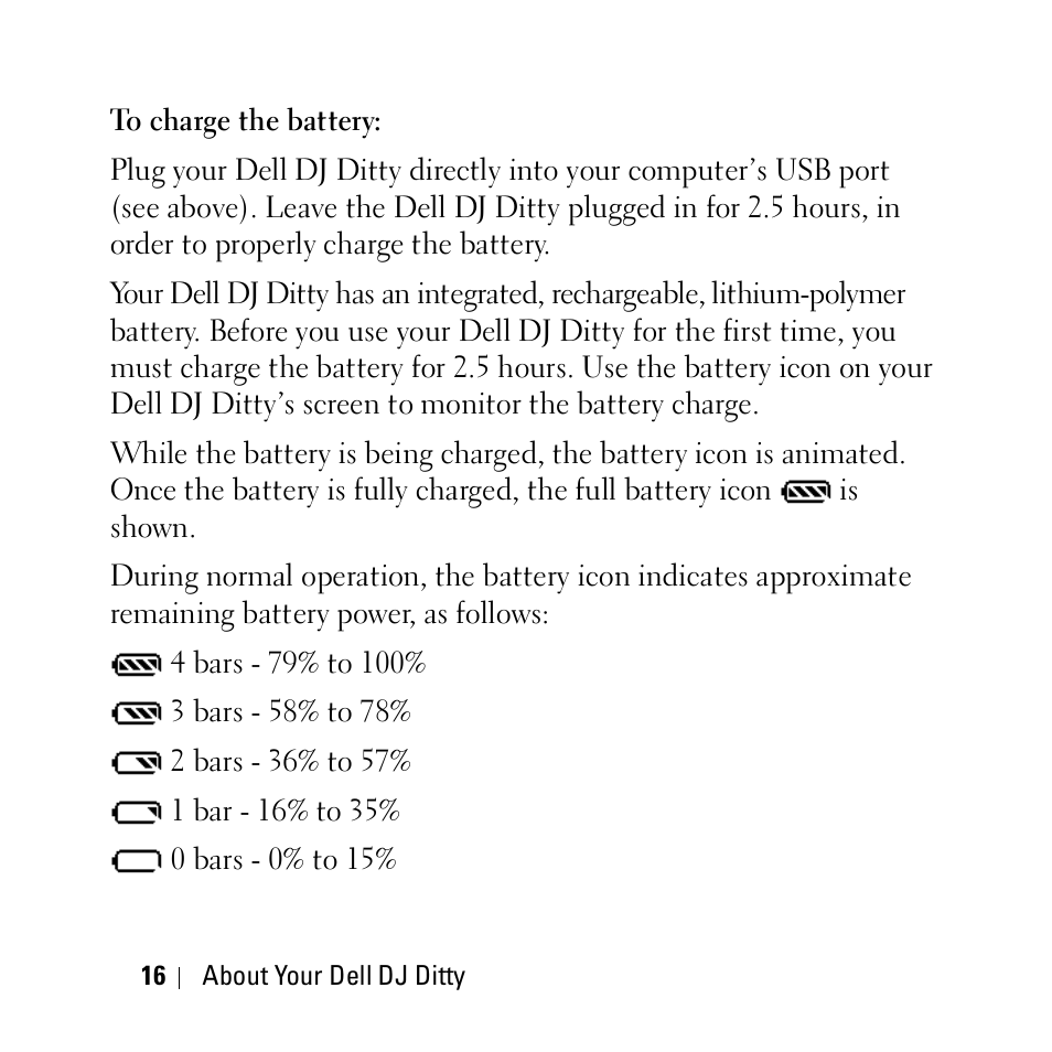 Dell DJ Ditty User Manual | Page 16 / 70