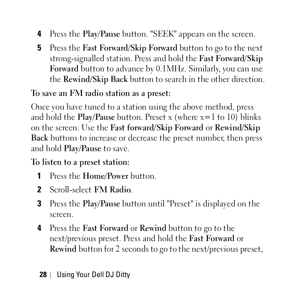 Dell DJ Ditty User Manual | Page 28 / 70