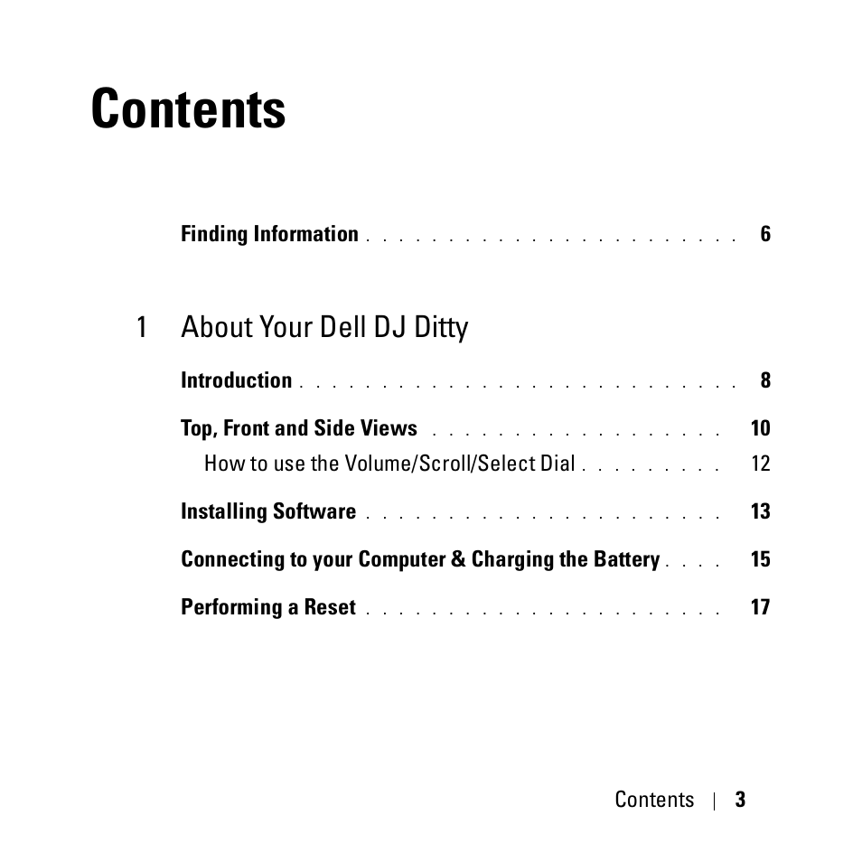 Dell DJ Ditty User Manual | Page 3 / 70