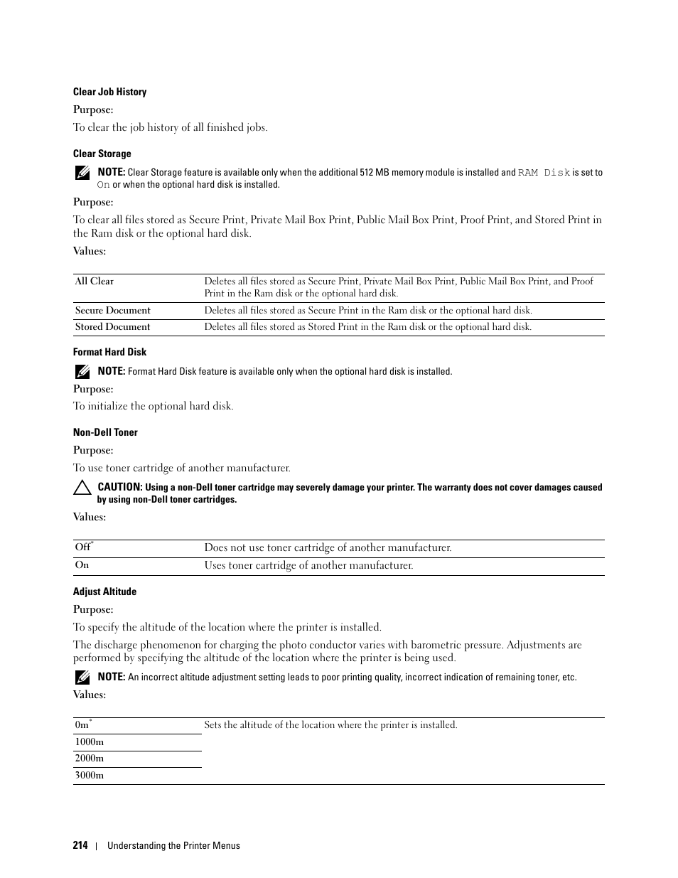 Dell C3760dn Color Laser Printer User Manual | Page 216 / 412