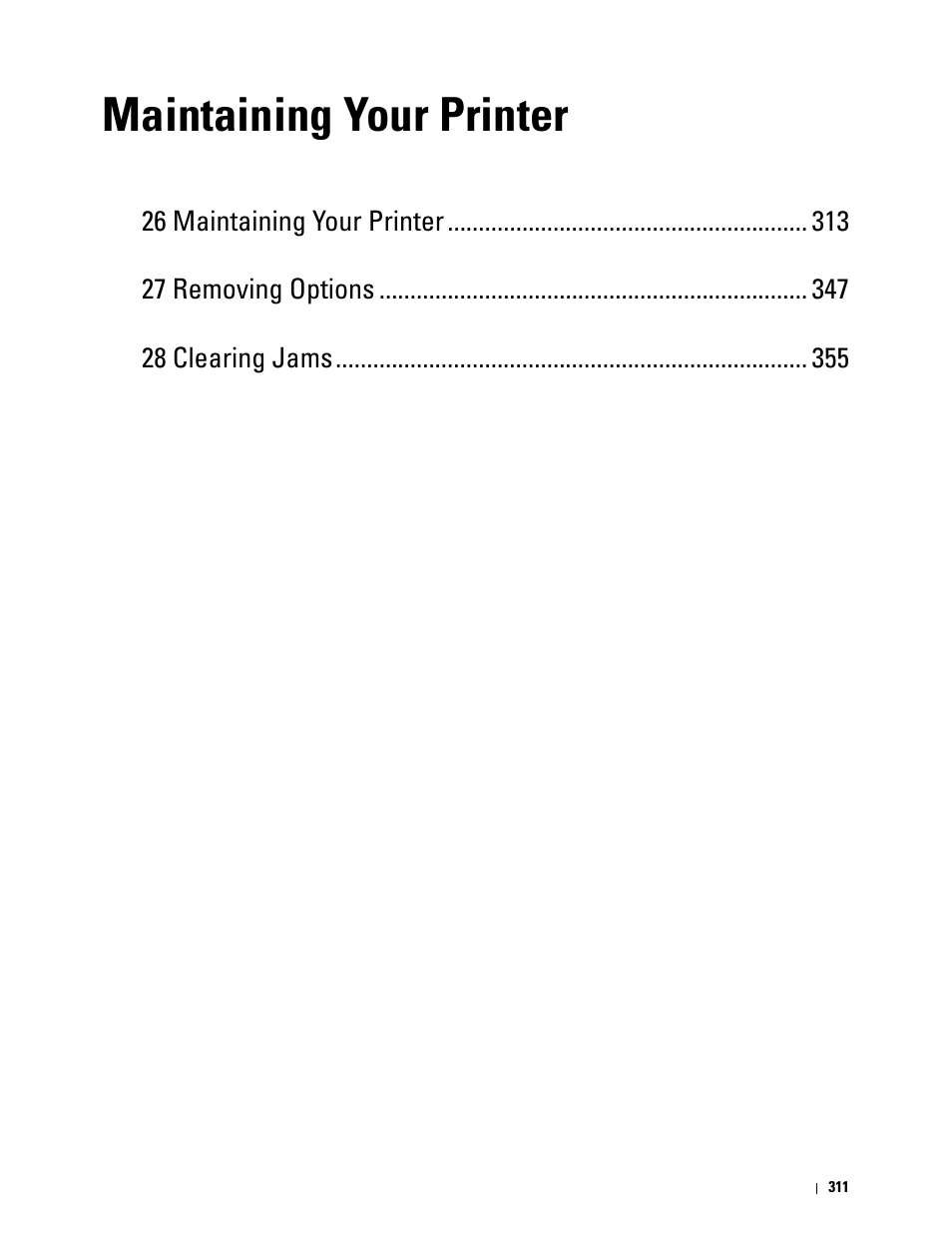 Maintaining your printer | Dell C3760dn Color Laser Printer User Manual | Page 313 / 412