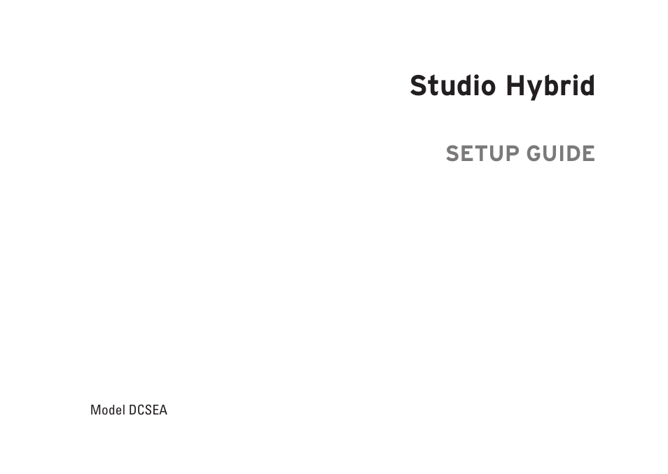 Studio hybrid, Setup guide | Dell Studio Hybrid D140G (Mid 2008) User Manual | Page 3 / 64