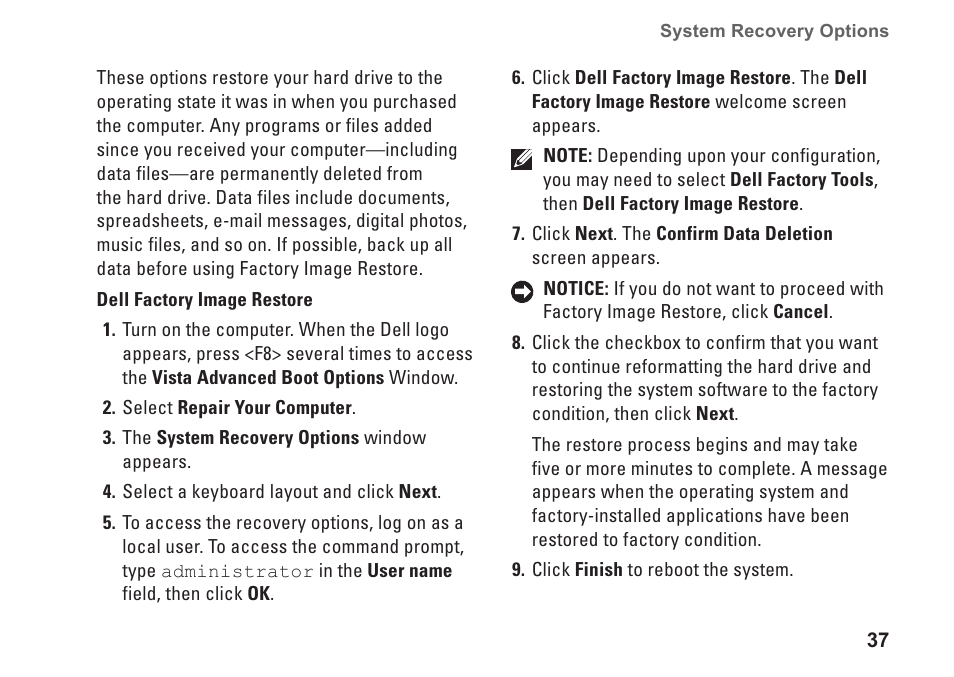Dell Studio Hybrid D140G (Mid 2008) User Manual | Page 39 / 64