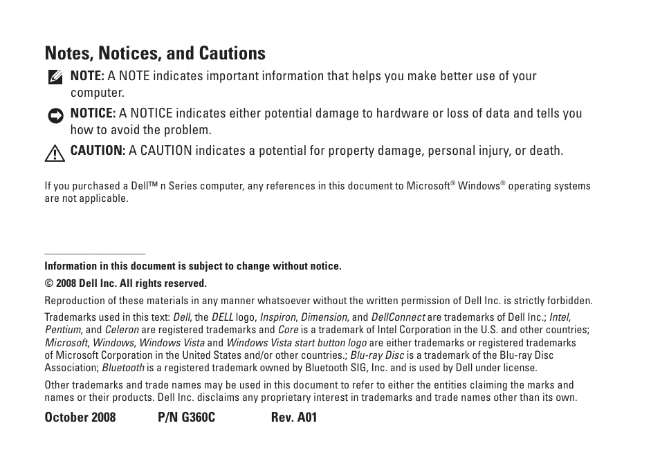 Dell Studio Hybrid D140G (Mid 2008) User Manual | Page 4 / 64