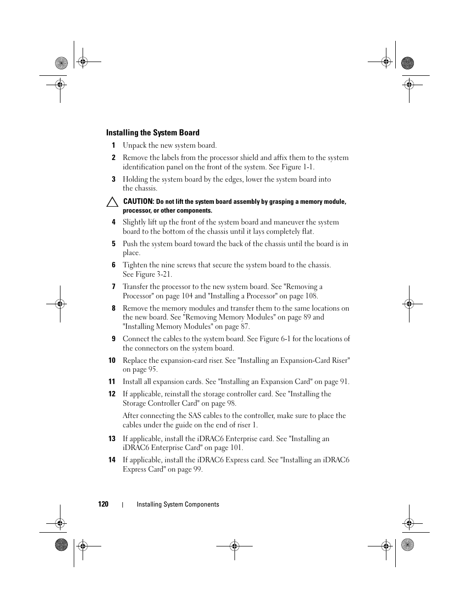 Installing the system board | Dell DX6012S User Manual | Page 116 / 152