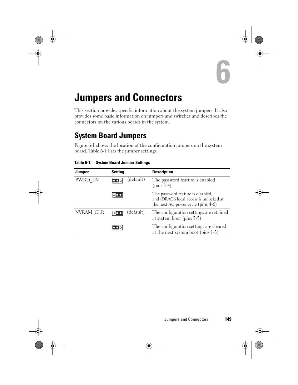 Jumpers and connectors, System board jumpers | Dell DX6012S User Manual | Page 139 / 152