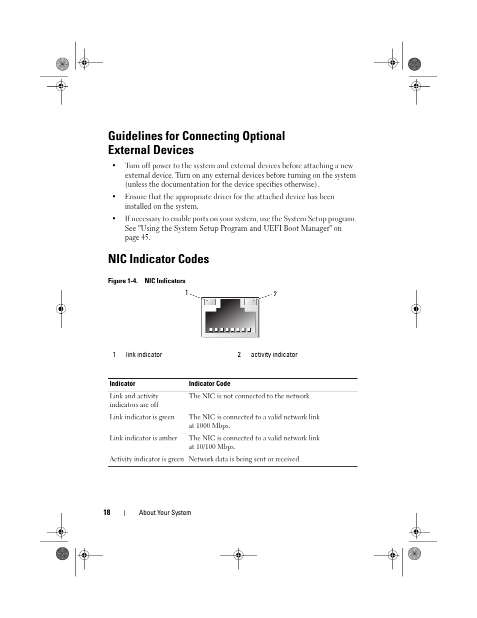 Nic indicator codes | Dell DX6012S User Manual | Page 18 / 152