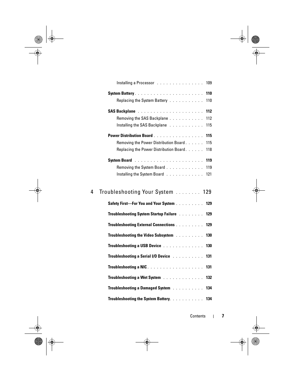 4troubleshooting your system | Dell DX6012S User Manual | Page 7 / 152
