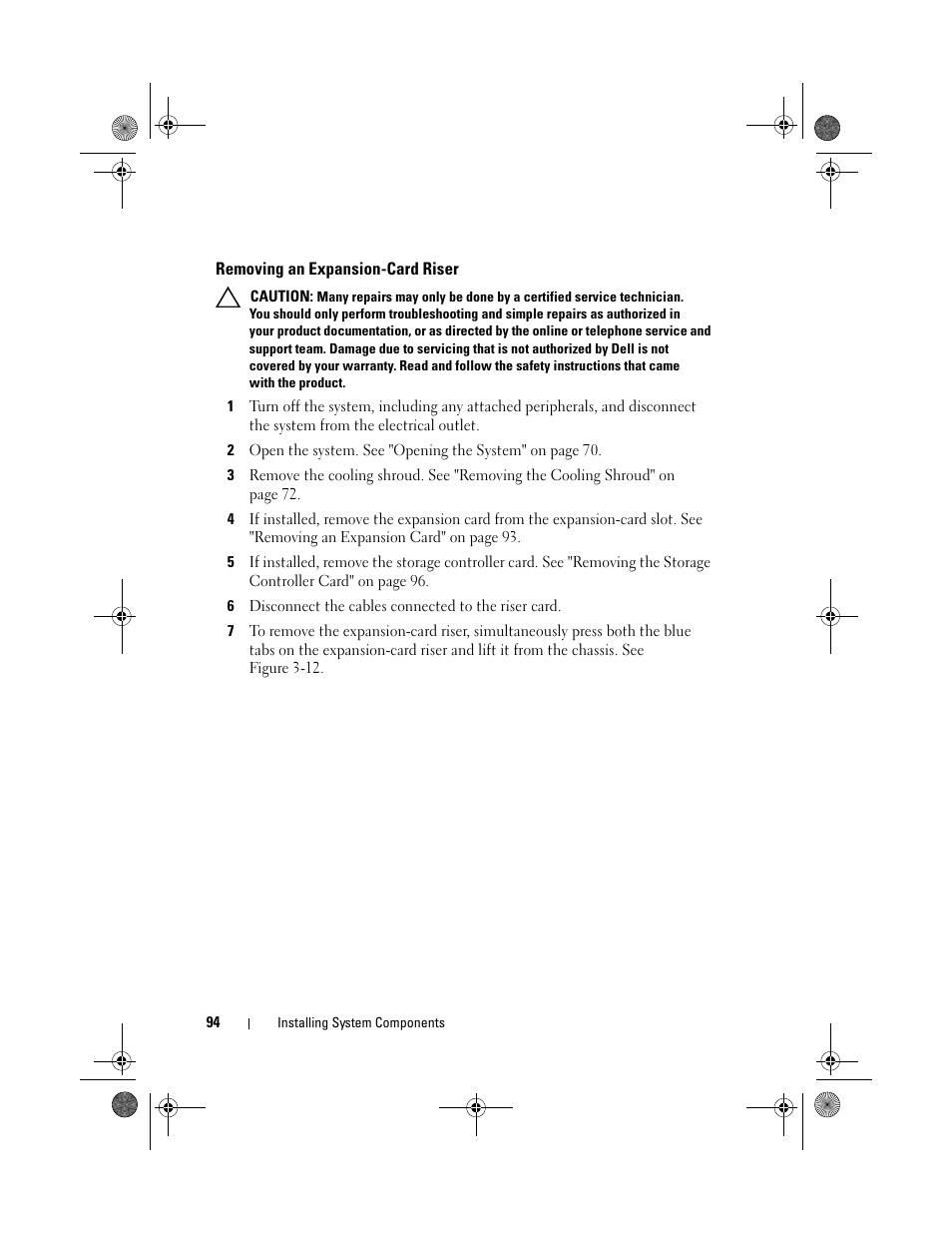 Removing an expansion-card riser | Dell DX6012S User Manual | Page 90 / 152