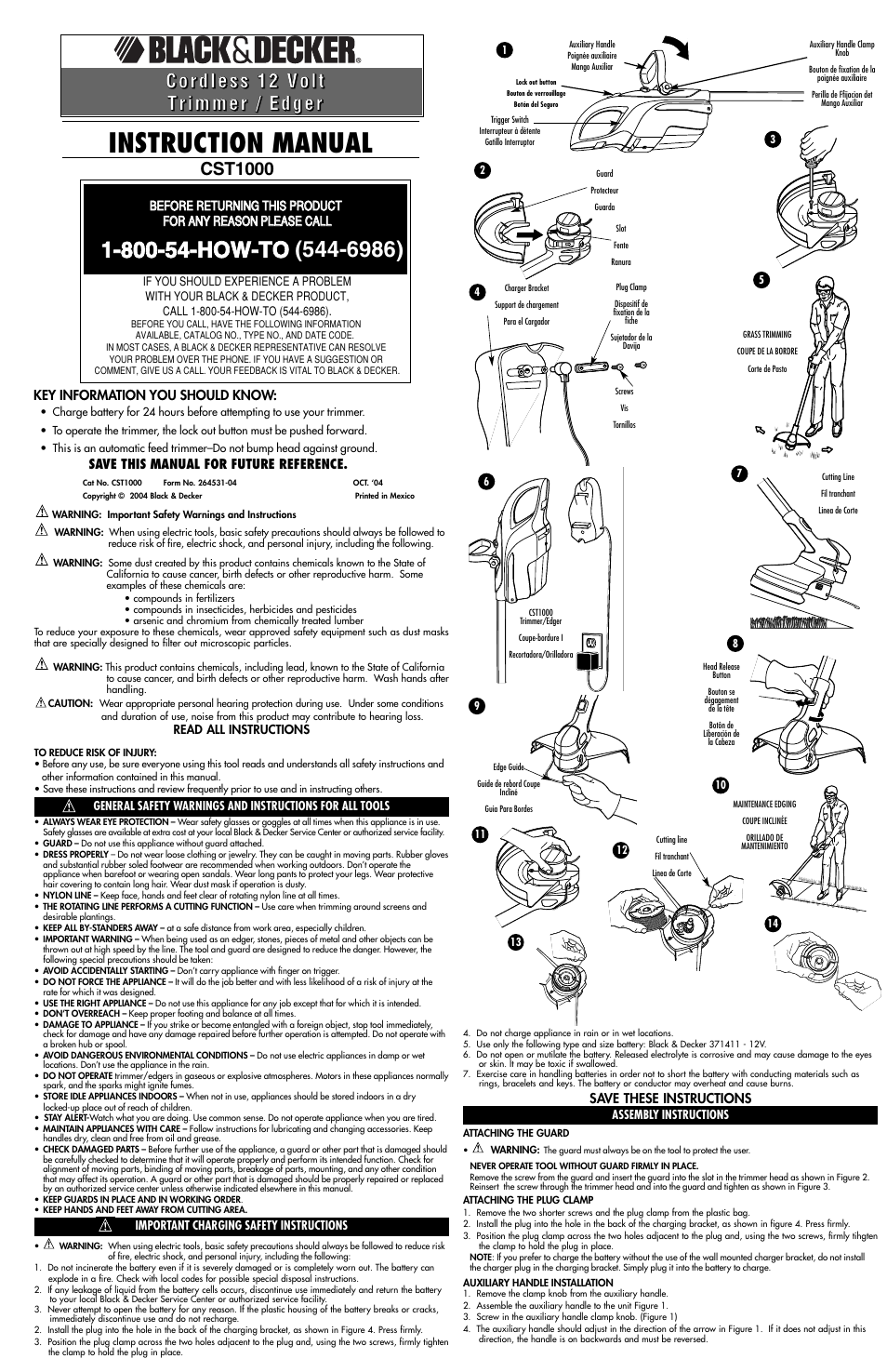Black & Decker CST1000 User Manual | 4 pages