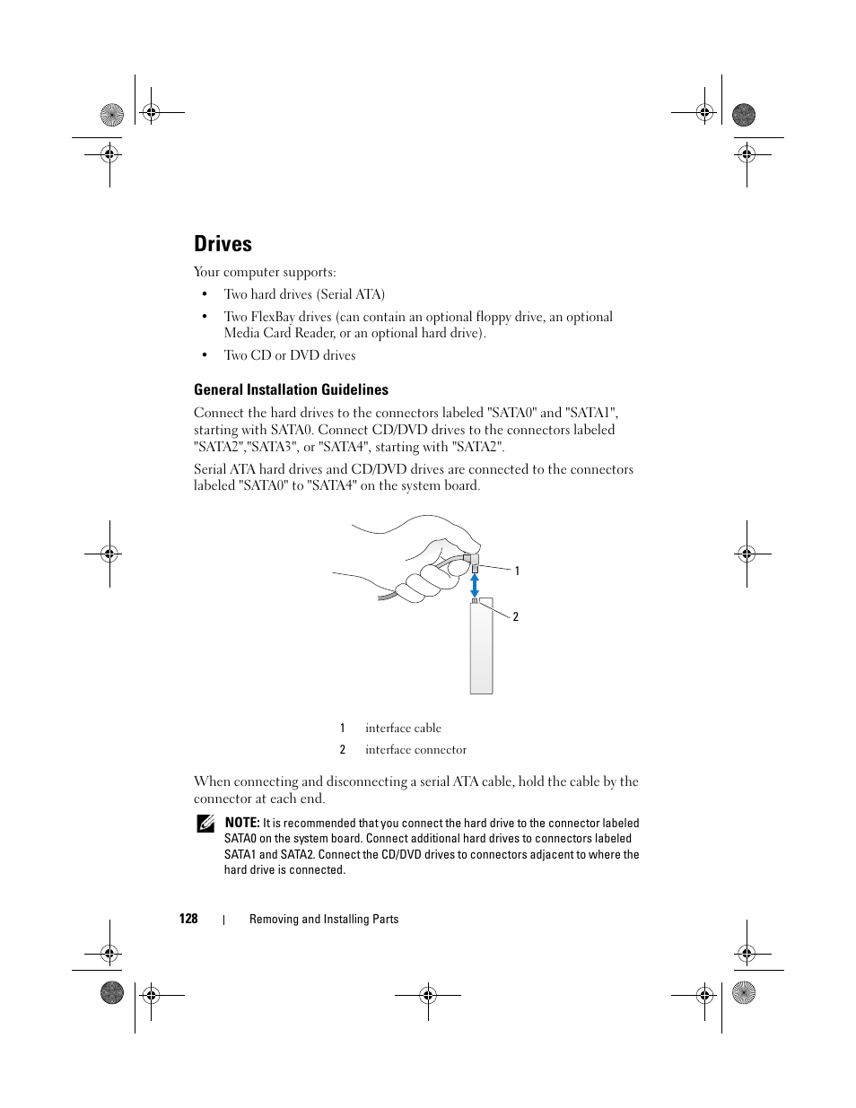 Drives | Dell XPS 420 (Late 2007) User Manual | Page 128 / 226