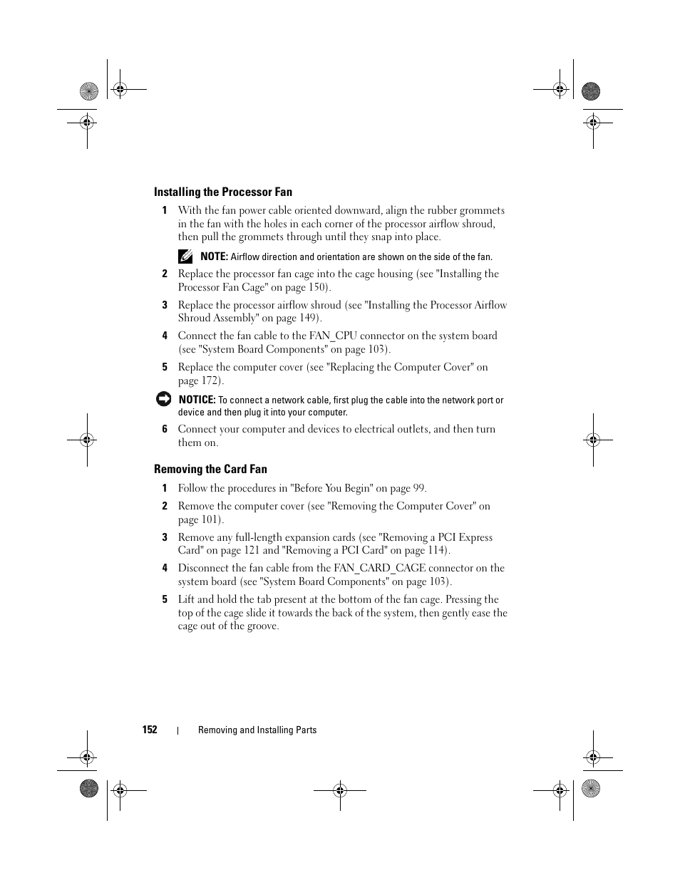 Dell XPS 420 (Late 2007) User Manual | Page 152 / 226