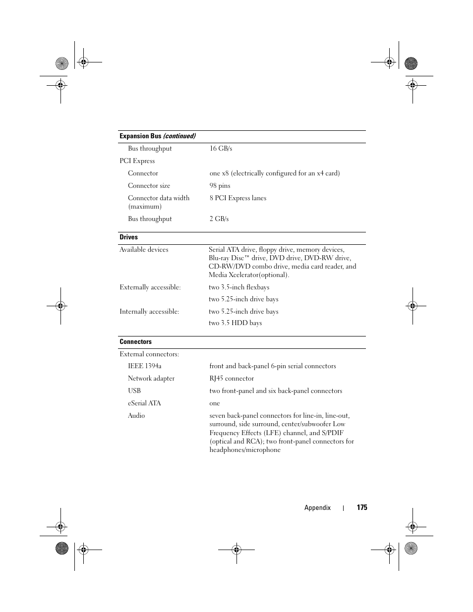 Dell XPS 420 (Late 2007) User Manual | Page 175 / 226