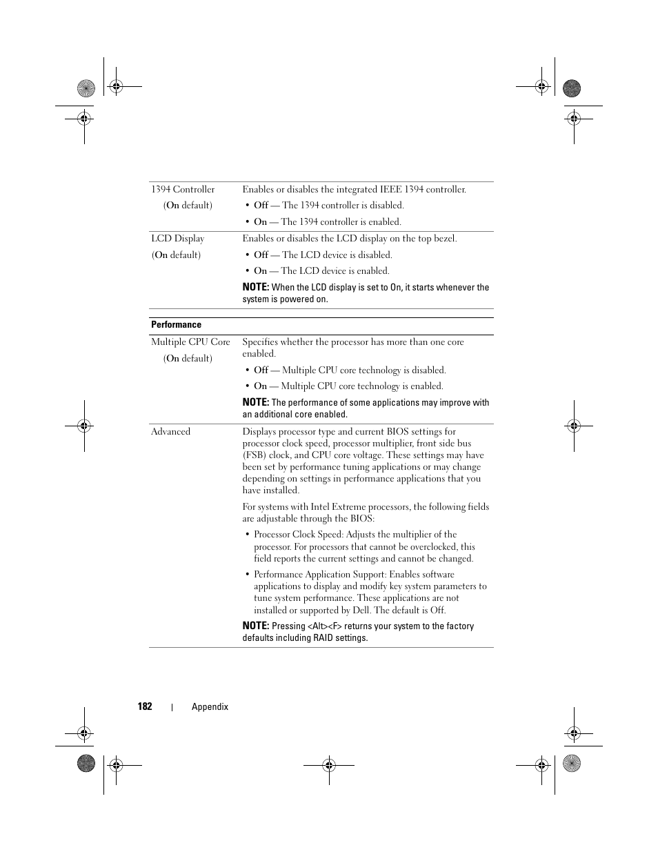 Dell XPS 420 (Late 2007) User Manual | Page 182 / 226