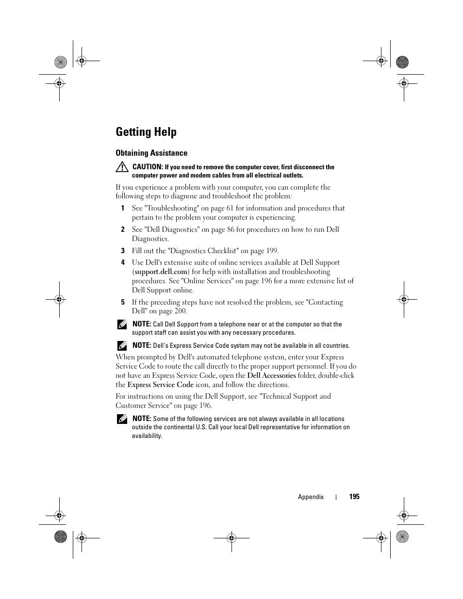 Getting help | Dell XPS 420 (Late 2007) User Manual | Page 195 / 226