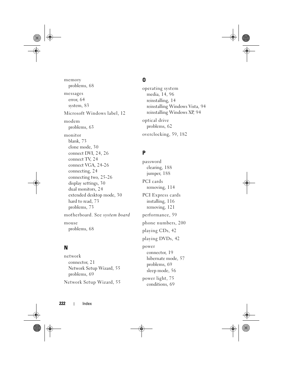 Dell XPS 420 (Late 2007) User Manual | Page 222 / 226