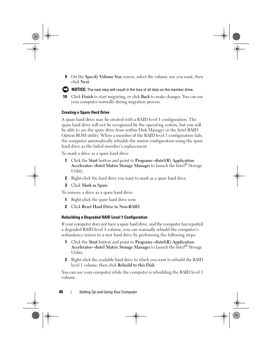 Dell XPS 420 (Late 2007) User Manual | Page 40 / 226