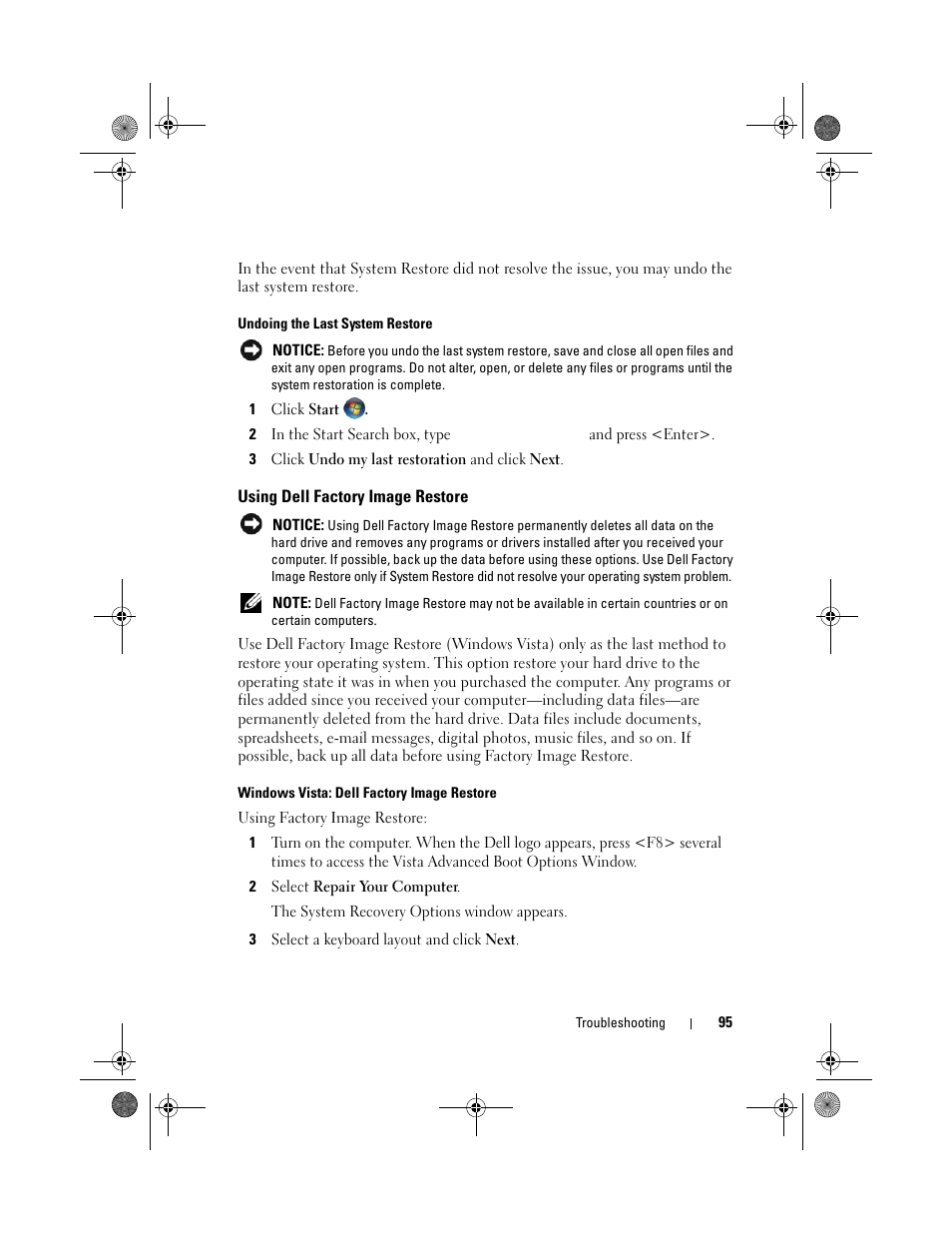 Dell XPS 420 (Late 2007) User Manual | Page 95 / 226