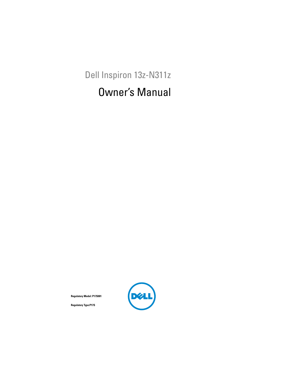 Dell Inspiron 13z (N311z, Mid 2011) User Manual | 92 pages