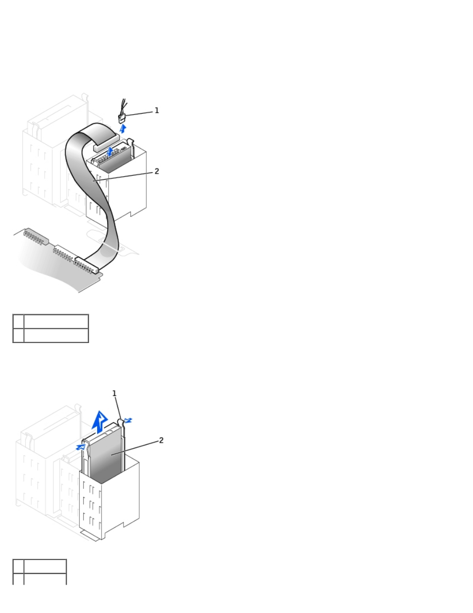 Removing a hard drive | Dell OptiPlex GX260 User Manual | Page 54 / 100