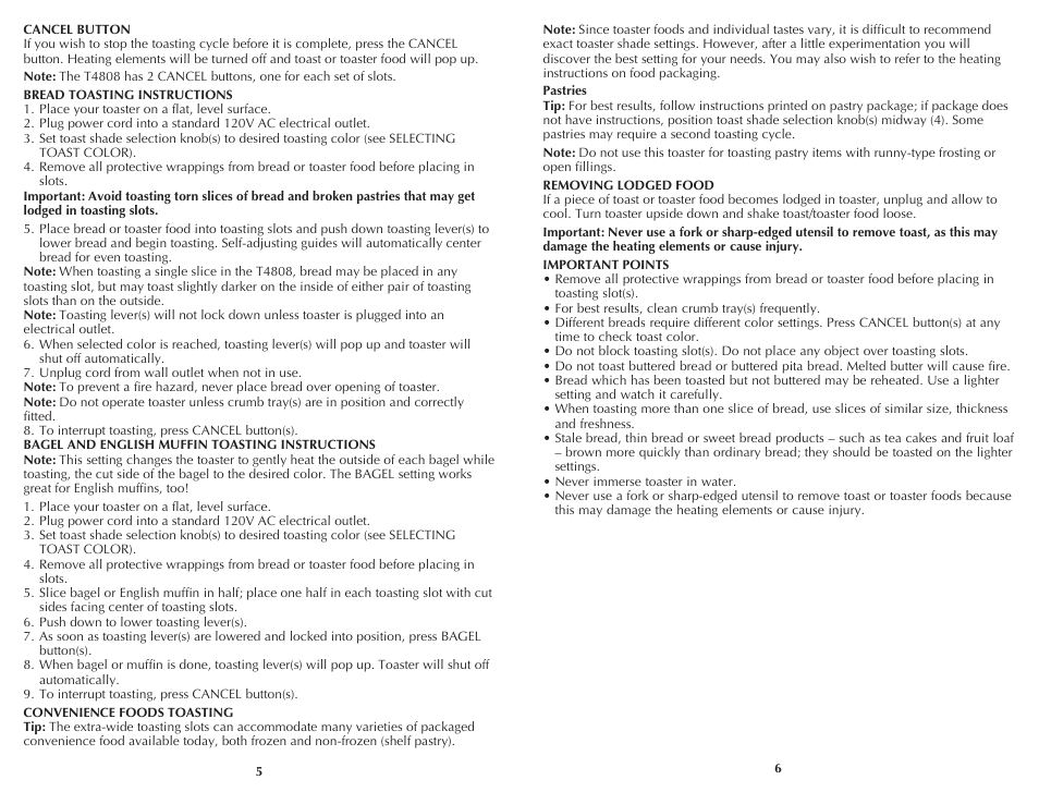 Black & Decker T2808 User Manual | Page 4 / 11