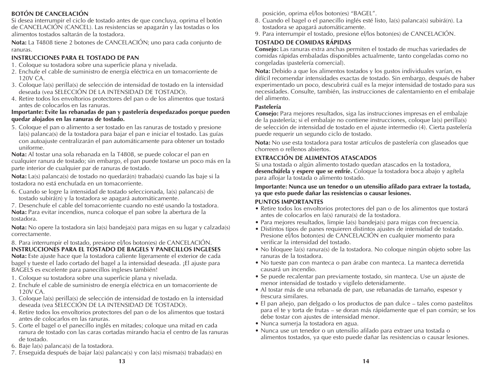 Black & Decker T2808 User Manual | Page 8 / 11