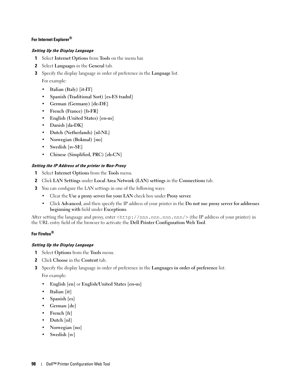 Dell C1765NFW MFP Laser Printer User Manual | Page 100 / 382