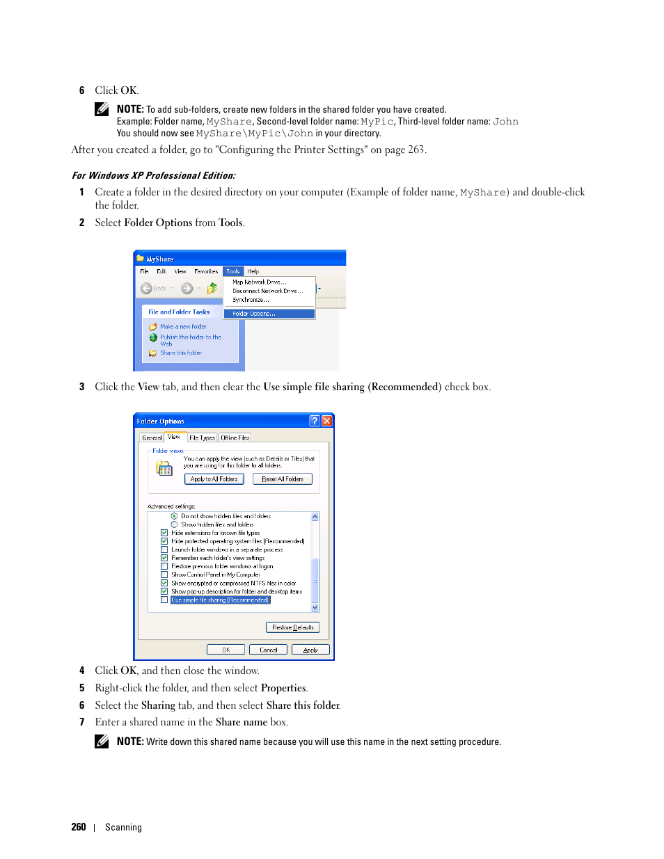 Dell C1765NFW MFP Laser Printer User Manual | Page 262 / 382