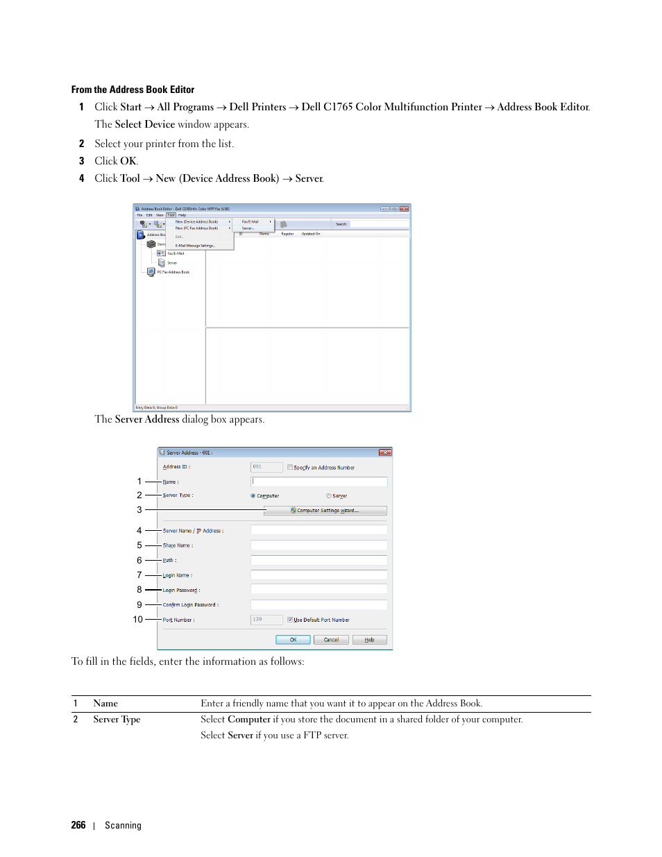 Dell C1765NFW MFP Laser Printer User Manual | Page 268 / 382