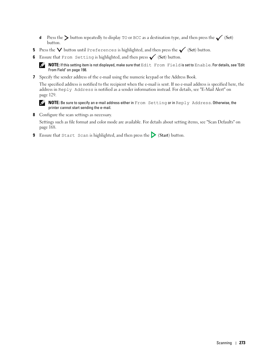 Dell C1765NFW MFP Laser Printer User Manual | Page 275 / 382