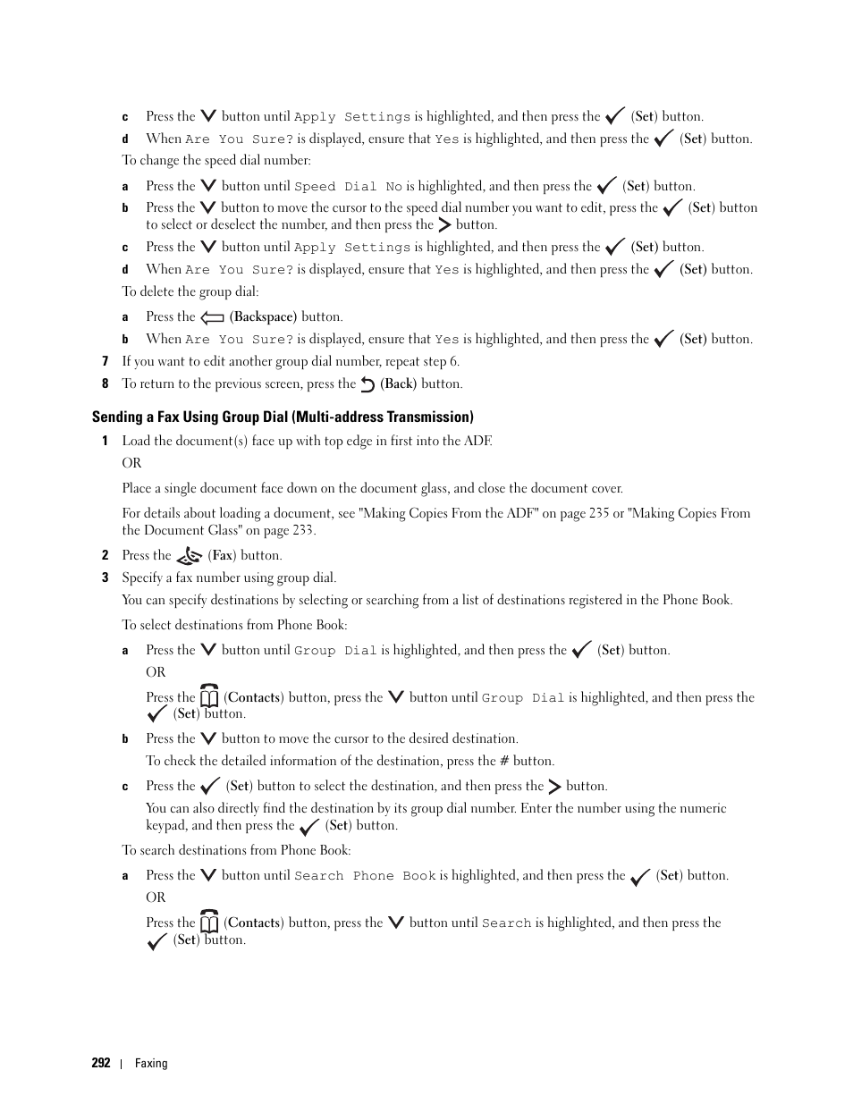 Dell C1765NFW MFP Laser Printer User Manual | Page 294 / 382
