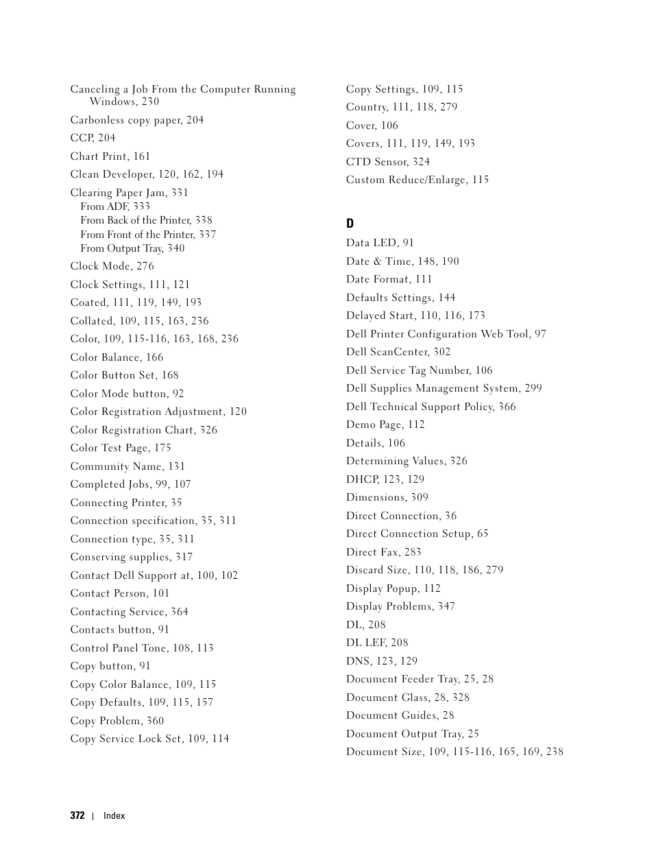 Dell C1765NFW MFP Laser Printer User Manual | Page 374 / 382