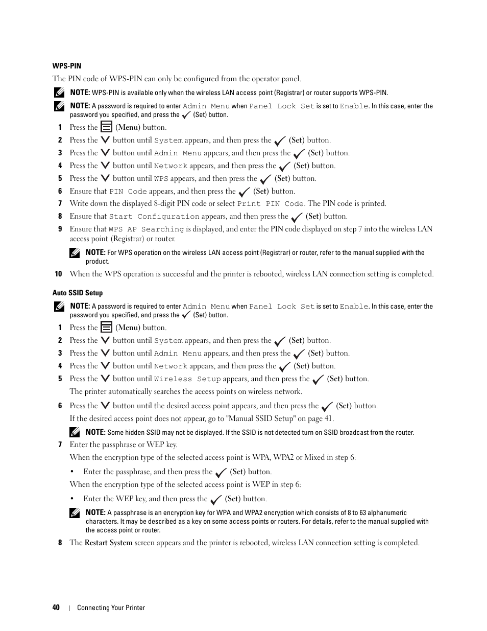 Dell C1765NFW MFP Laser Printer User Manual | Page 42 / 382
