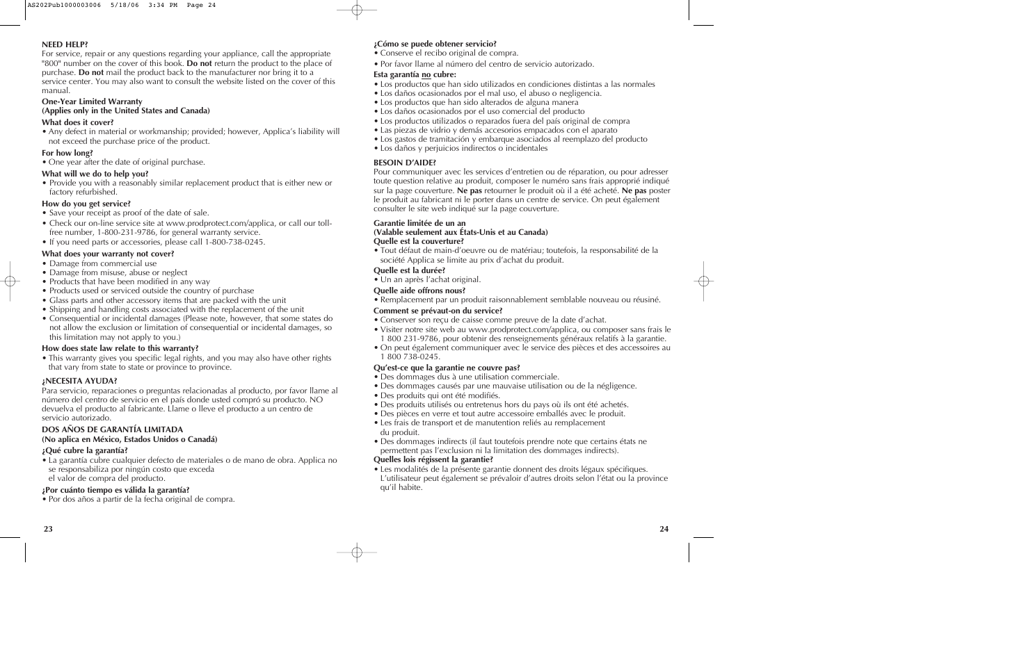 Black & Decker AS202 User Manual | Page 13 / 15