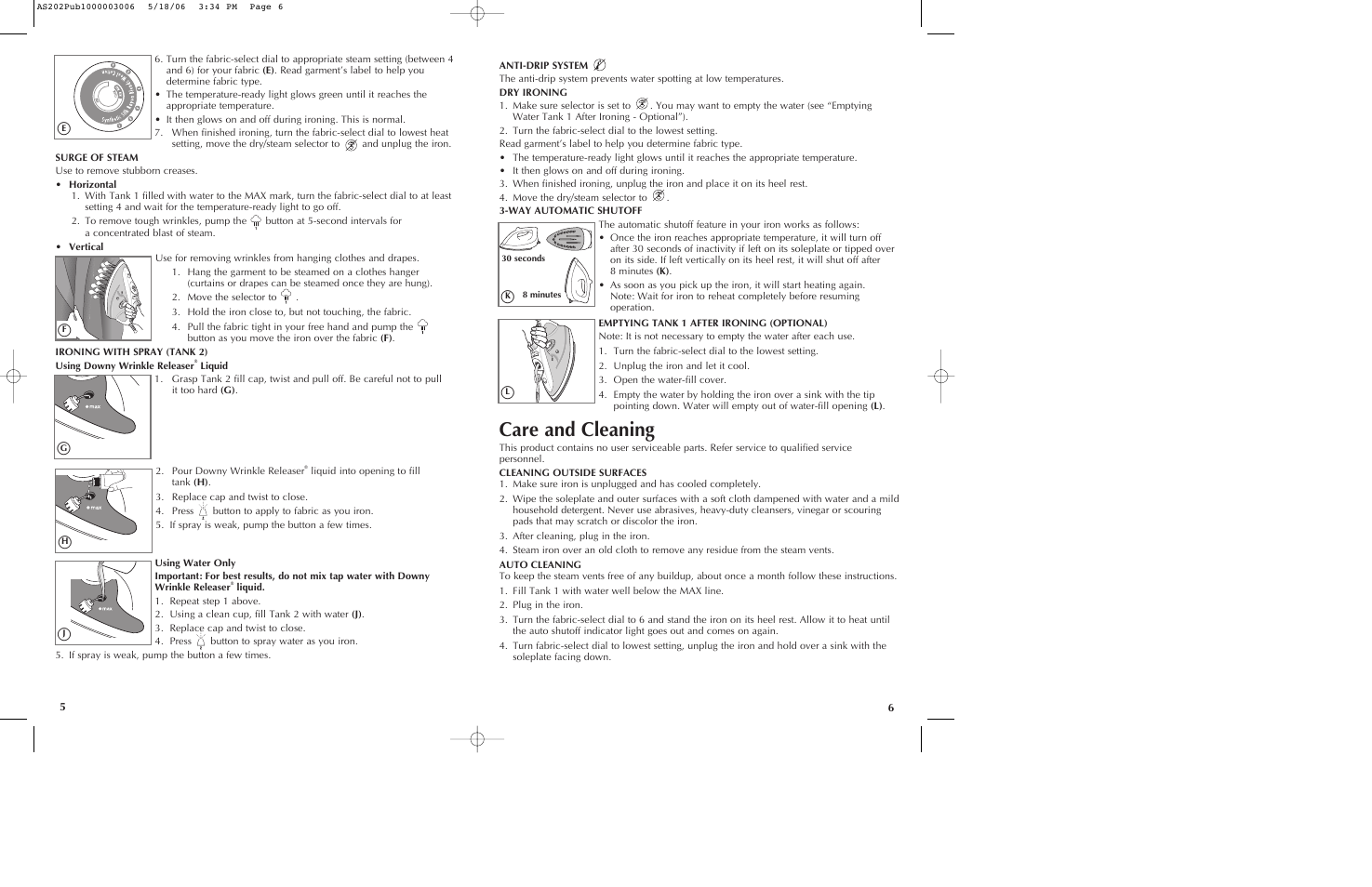 Care and cleaning | Black & Decker AS202 User Manual | Page 4 / 15