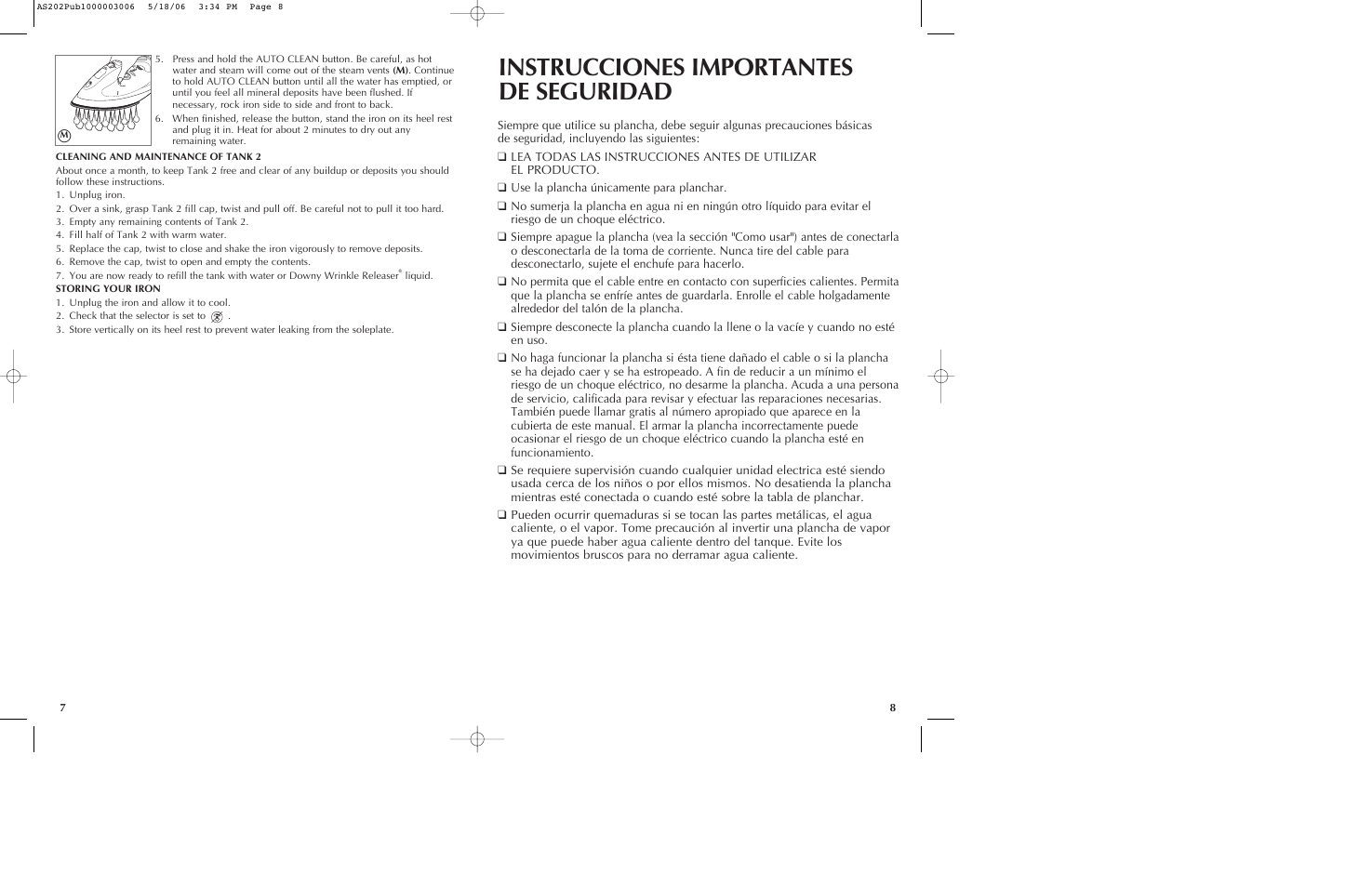 Instrucciones importantes de seguridad | Black & Decker AS202 User Manual | Page 5 / 15