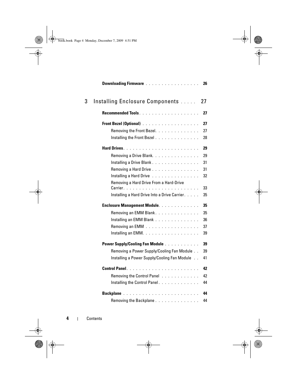 3installing enclosure components | Dell PowerVault MD1200 User Manual | Page 4 / 70