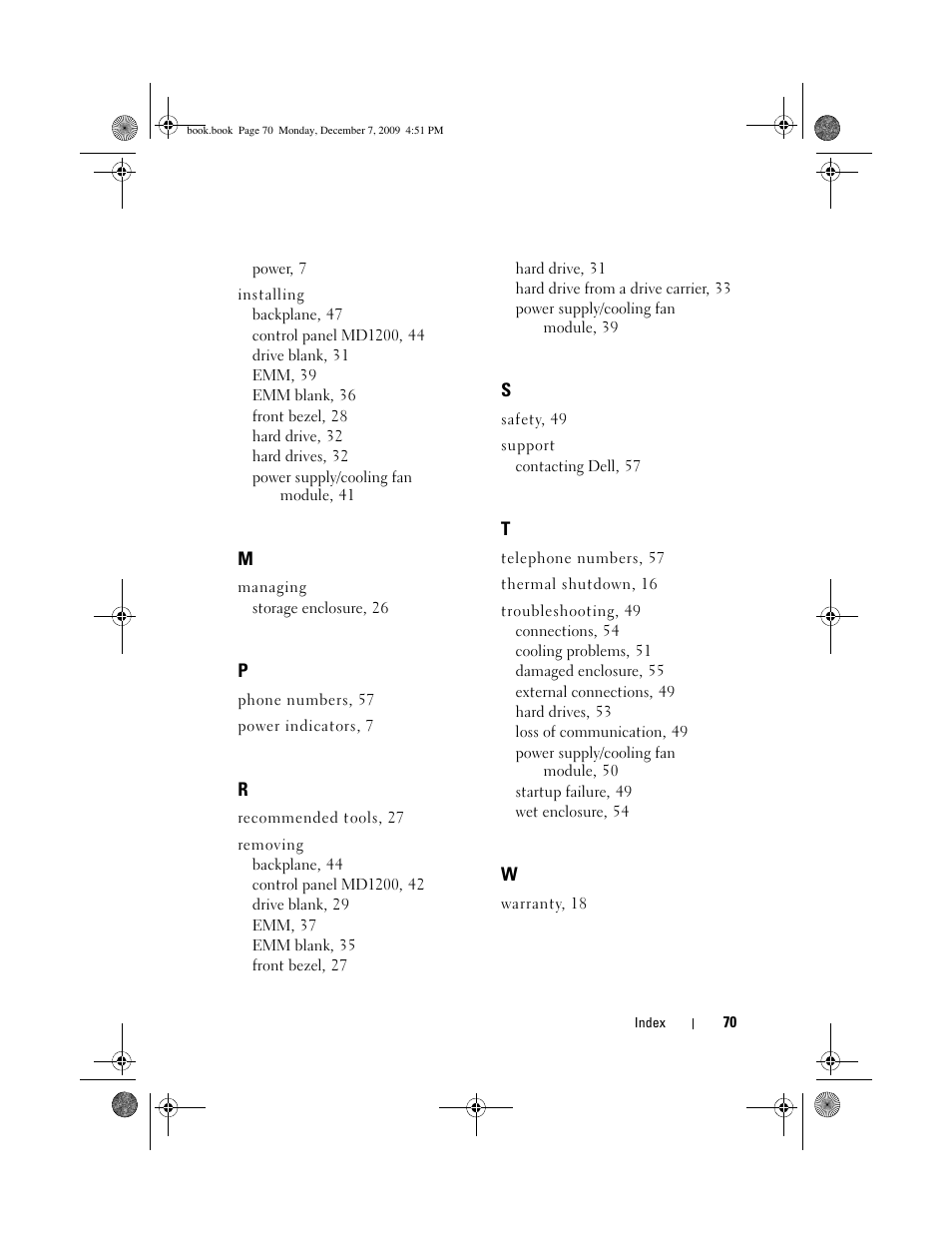 Dell PowerVault MD1200 User Manual | Page 70 / 70