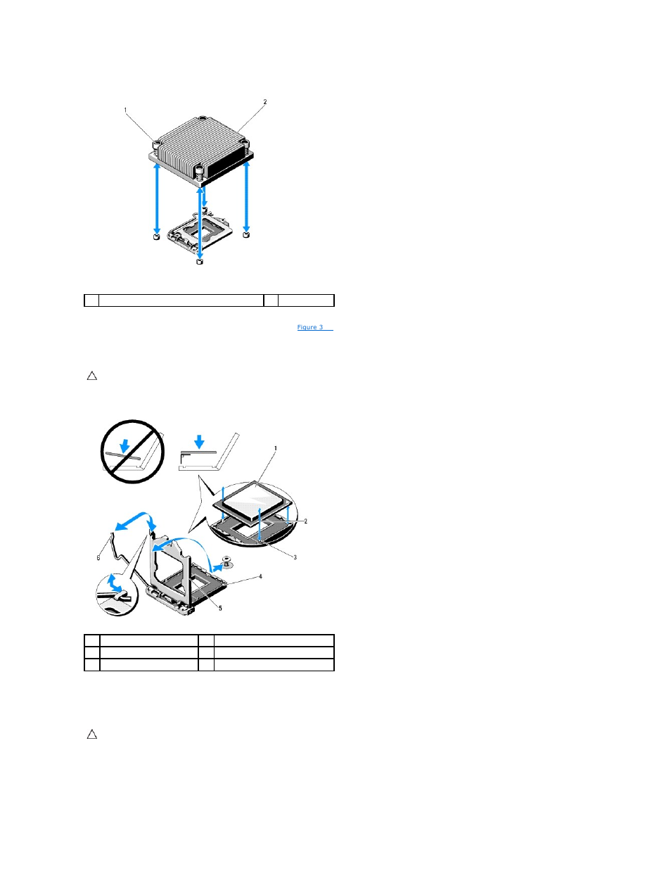Sink retention screws. see, Figure 3, Installing a processor | Dell PowerEdge R210 User Manual | Page 34 / 61