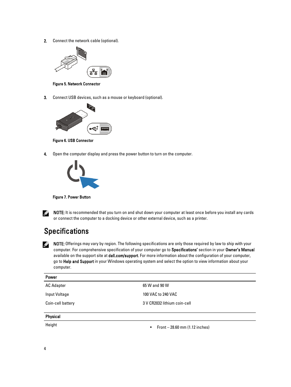 Specifications | Dell Latitude E6440 (Late 2013) User Manual | Page 4 / 6