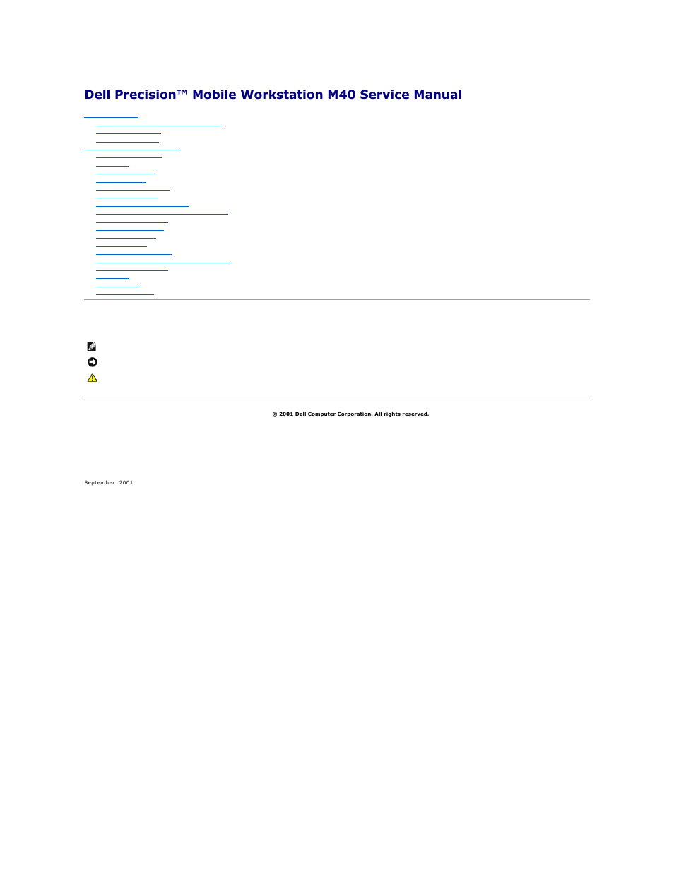 Dell Precision M40 User Manual | 26 pages