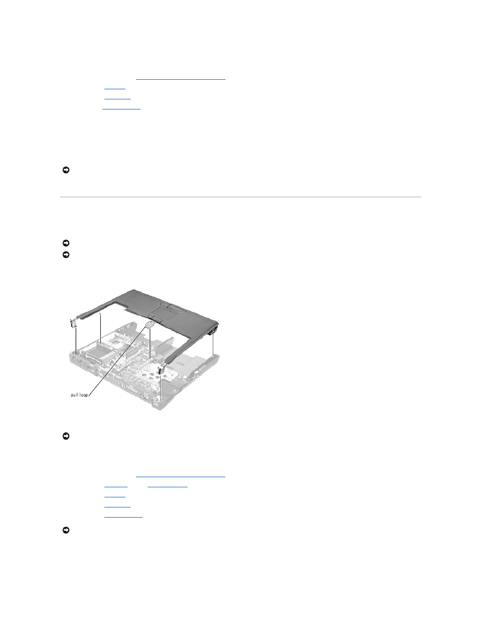 Palmrest assembly, Removing the video graphics board, Replacing the video graphics board | Removing the palmrest assembly | Dell Precision M40 User Manual | Page 18 / 26